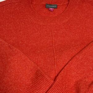 Vince Camuto Oversized Sweater Exposed Seams Women’s XL Red
